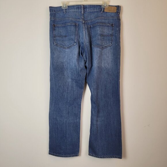 Vintage Calvin Klein Jeans Mens 36x30 Blue Medium Wash Cotton Straight Baggy Y2K - Picture 2 of 16